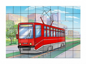 Магнитный пазл "Трамвай" - fgospostavki.ru - Рязань