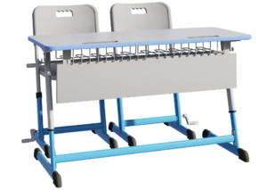 Парта NOMAD V двухместная регулируемая по высоте с антивандальной кромкой - fgospostavki.ru - Рязань