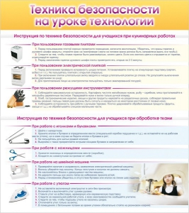 Стенд "Техника безопасности на уроке технологии" - fgospostavki.ru - Рязань