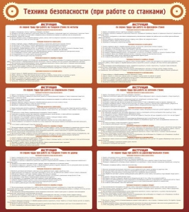 Стенд "Техника безопасности (при работе со станком)" - fgospostavki.ru - Рязань