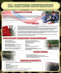Стенд "На службе Отечеству" Вариант 2 - fgospostavki.ru - Рязань