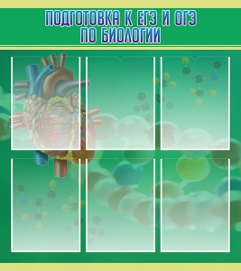 Стенд "Подготовка к ЕГЭ и ОГЭ по биологии" Вариант 1 - fgospostavki.ru - Рязань