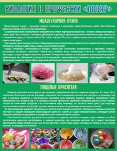 Стенд "Биология в профессии "повар"" - fgospostavki.ru - Рязань