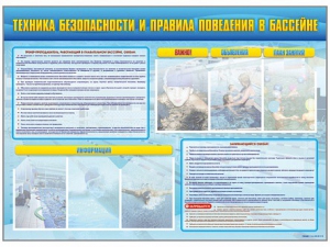 Стенд-уголок "Техника безопасности и правила поведения в бассейне" - fgospostavki.ru - Рязань