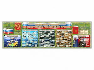 Настенное полотно "Символы России и вооружение Российской армии" - fgospostavki.ru - Рязань