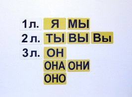 Набор магнитных карточек "Личные местоимения" (фон жёлтый) - fgospostavki.ru - Рязань