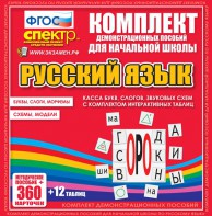 Динамические раздаточные пособия. Русский язык (комплект демонстрационных материалов). Касса букв, слогов, звуковых схем с набором интерактивных таблиц. - fgospostavki.ru - Рязань