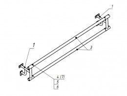 Станок хореографический пристенный (1,5 метра, двухрядный) - fgospostavki.ru - Рязань