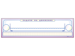 Панно (демонстрационное) магнитно-маркерное "Задачи на движение" + комплект тематических магнитов - fgospostavki.ru - Рязань