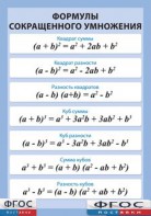 Таблица "Формулы сокращенного умножения" (винил) - fgospostavki.ru - Рязань