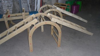 Лестница навесная с зацепами (420*2280 миллиметров, дерево) - fgospostavki.ru - Рязань