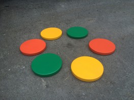 Диски цветные амортизационные деревянные (комплект 6 штук) - fgospostavki.ru - Рязань