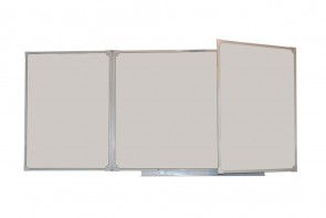 Доска магнитно-маркерная настенная трехэлементная белая полимерная (3000*1000) - fgospostavki.ru - Рязань