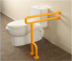 Поручень для унитаза с боковой опорой "Антибак" 700 х 600 х 120 миллиметров - fgospostavki.ru - Рязань