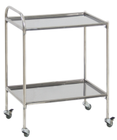 Столик процедурный передвижной с двумя полками из нержавеющей стали - fgospostavki.ru - Рязань