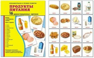 Демонстрационные карточки "Продукты питания" - fgospostavki.ru - Рязань