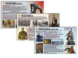 Комплект таблиц по истории "История России XX - XXI вв." раздаточные (цветные, ламинированные, А4, 12 штук) - fgospostavki.ru - Рязань
