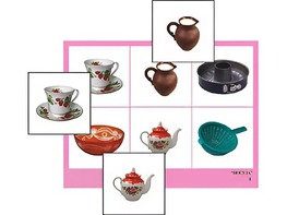 Логопедическое лото "Посуда" (4 планшета, 24 карточки, цветное, ламинированное) - fgospostavki.ru - Рязань