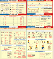 Комплект таблиц "Грамматика французского языка (9 листов)" (100х140 сантиметров, винил) - fgospostavki.ru - Рязань