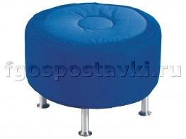 Пуф круглый на хромированных ножках - fgospostavki.ru - Рязань