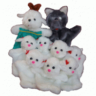 Набор перчаточных кукол "Волк и семеро козлят" - fgospostavki.ru - Рязань