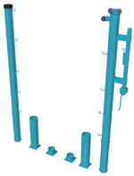 Стойки для большого тенниса с механизмом натяжения со стаканами - fgospostavki.ru - Рязань