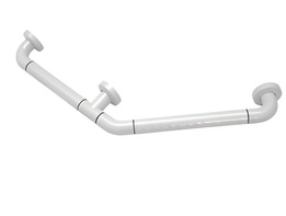 Поручень угловой трехопорный с антибактериальным покрытием (белая) - fgospostavki.ru - Рязань