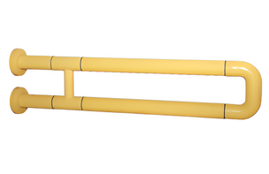 Поручень неоткидной двухопорный с антибактериальным покрытием (желтый) - fgospostavki.ru - Рязань