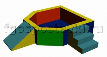 Сухой бассейн "Крепость" 1,5х1,2 метра - fgospostavki.ru - Рязань