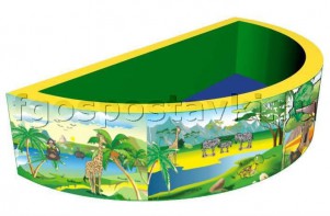 Бассейн с шариками полукруглый с шелкографией - fgospostavki.ru - Рязань