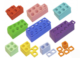 Нумирошка. Набор цветных пластиковых форм 100 шт. по методике Нумикон - fgospostavki.ru - Рязань