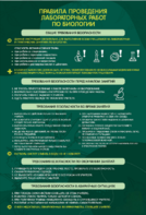 Стенд "Правила выполнения лабораторных работ по биологии" Вариант 1 - fgospostavki.ru - Рязань