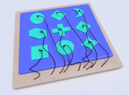 Развивающая панель с геометрическими фигурами - fgospostavki.ru - Рязань