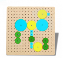 Тактильно-развивающая панель с разноцветными шестеренками - fgospostavki.ru - Рязань