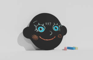 Фигурная грифельная меловая доска на тему эмоций - fgospostavki.ru - Рязань