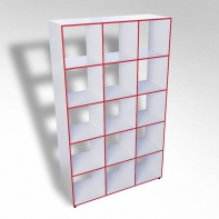 Шкаф открытый многосекционный ТР15 ЛДСП  - fgospostavki.ru - Рязань