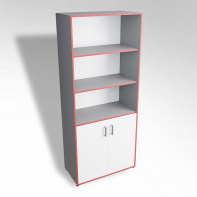 Шкаф широкий открытый с закрытой тумбой ТР2 ЛДСП - fgospostavki.ru - Рязань