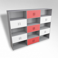 Шкаф встраиваемый закрытый с открытой полкой многосекционный ТР9 ЛДСП  - fgospostavki.ru - Рязань