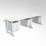 Стол 3-х тумбовый для лабораторных работ 2500*600*850 ЛДСП - fgospostavki.ru - Рязань