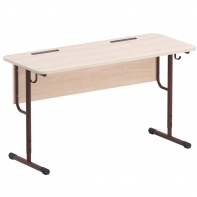 Стол двухместный ученический на круглой трубе - fgospostavki.ru - Рязань