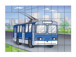 Магнитный пазл "Троллейбус" - fgospostavki.ru - Рязань