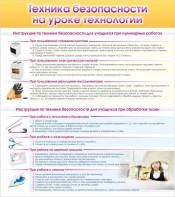 Стенд "Техника безопасности на уроке технологии" - fgospostavki.ru - Рязань