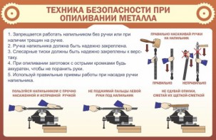 Стенд "Техника безопасности при опиливании металла" - fgospostavki.ru - Рязань