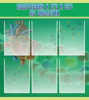 Стенд "Подготовка к ЕГЭ и ОГЭ по биологии" Вариант 1 - fgospostavki.ru - Рязань