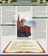 Стенд "Уставы. Закон военной службы. Военная присяга" - fgospostavki.ru - Рязань